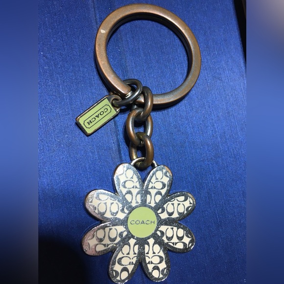 Coach Accessories - COACH Sunflower Rare Retired Keychain Key Chain Purse Charm Fob